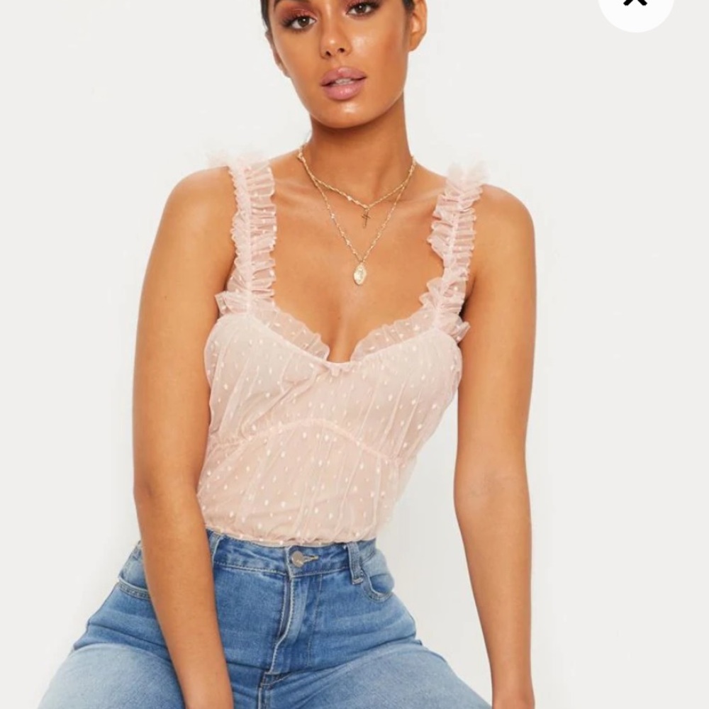 Blush frill bodysuit (NWT)